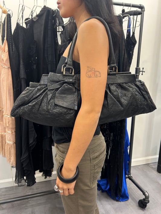 Vintage Italian Leather Baguette Bag