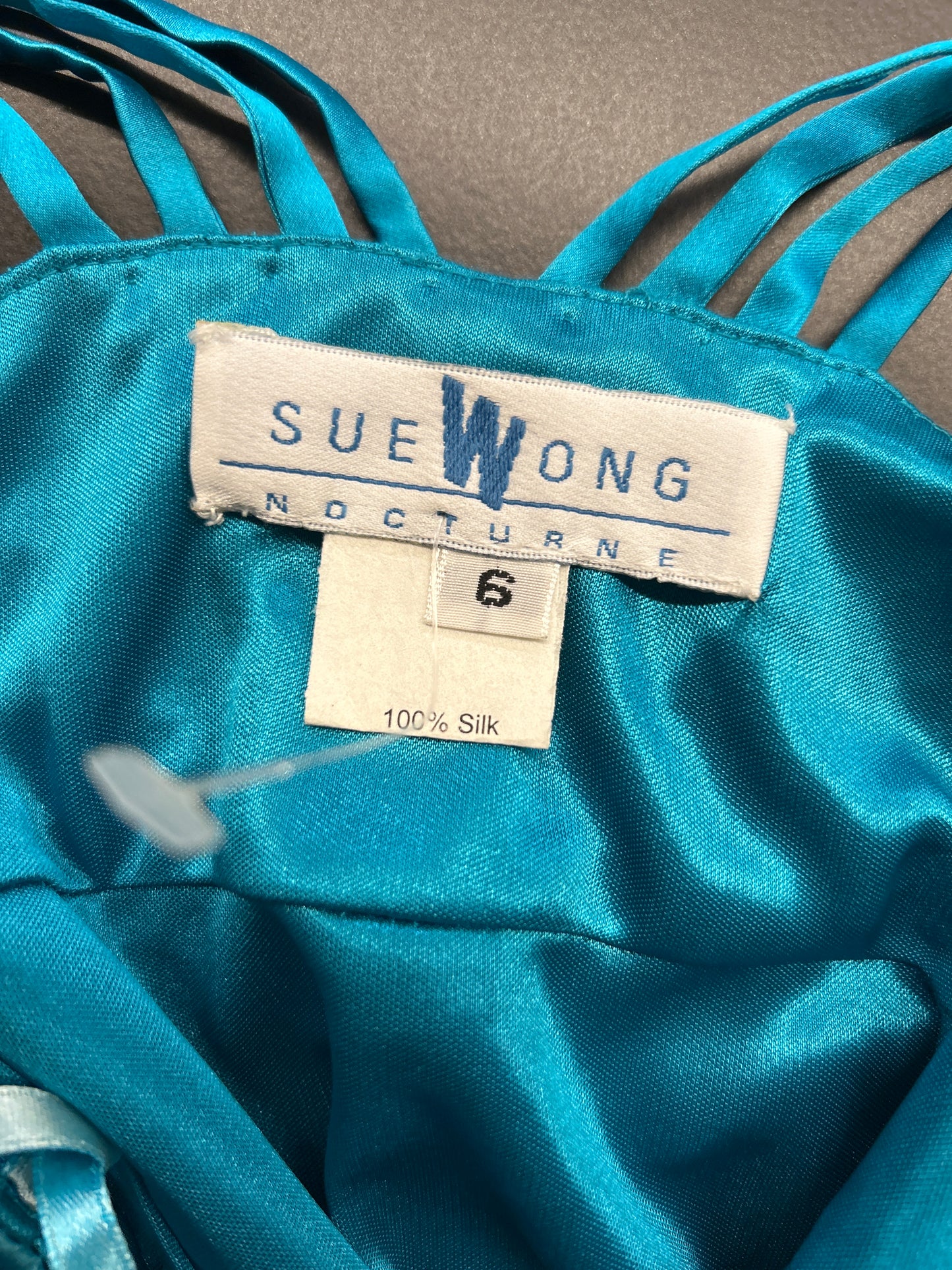 Sue Wong Beaded Silk Fairy Hem Dress