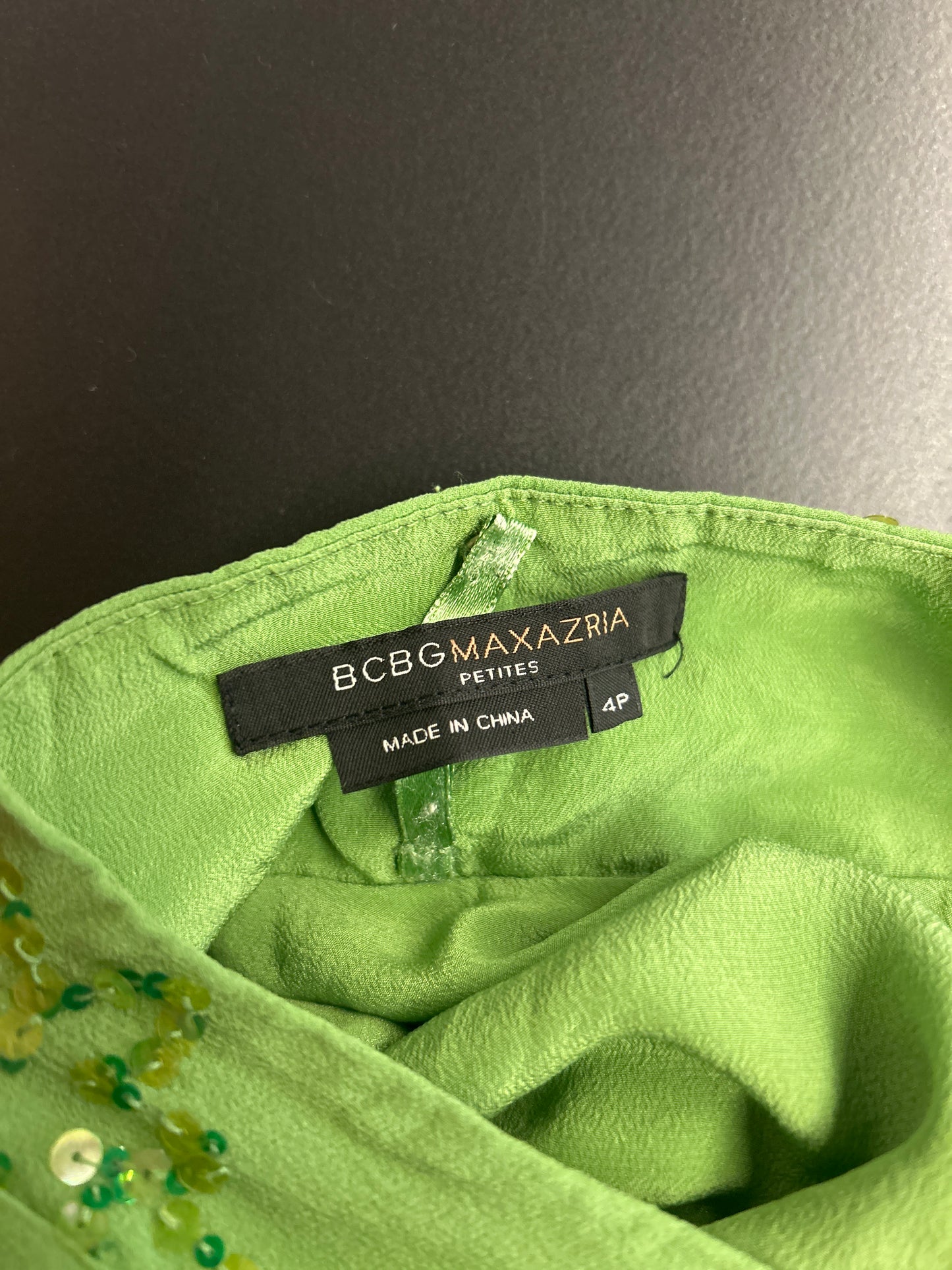 BCBG Silk Sequin Halter Dress