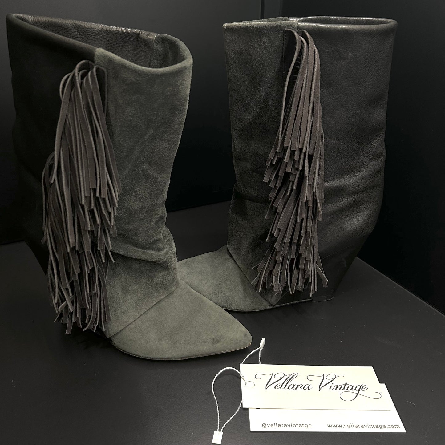 Isabel Marant Fringe Wedge Boots