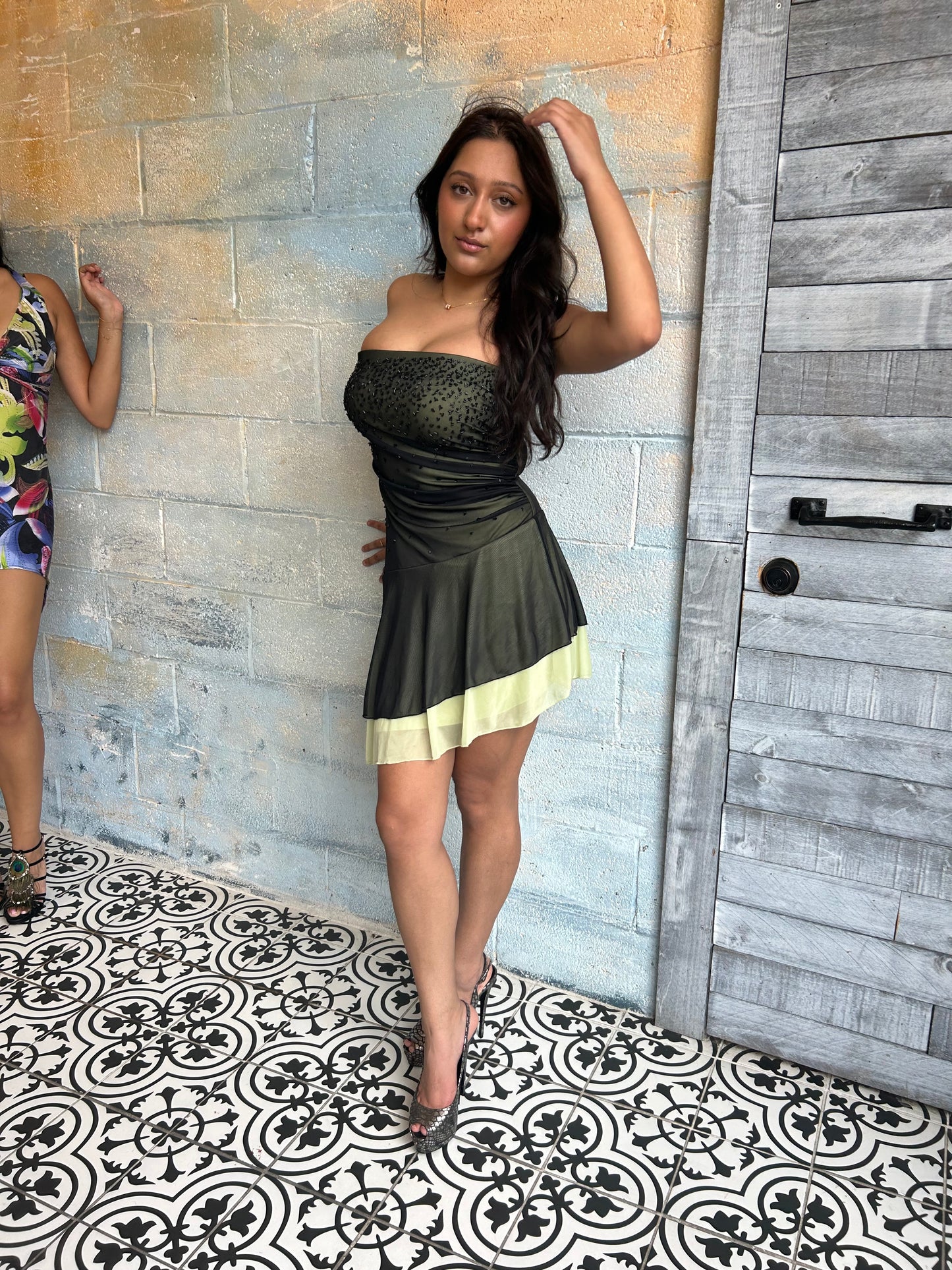 Strapless Beaded Fairy Mini Dress