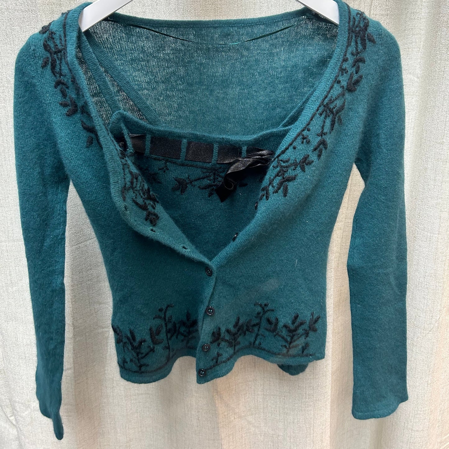 Angora Blend Embroidered Sweater Set