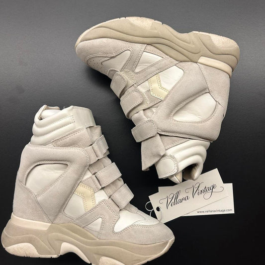 Isabel Marant Women's Grey and Cream Trainers