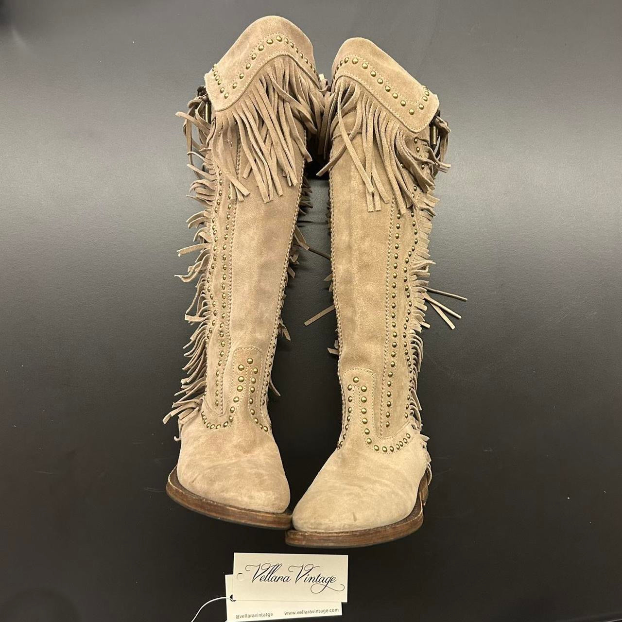 D&G Spring 2010 Suede Fringe Boots