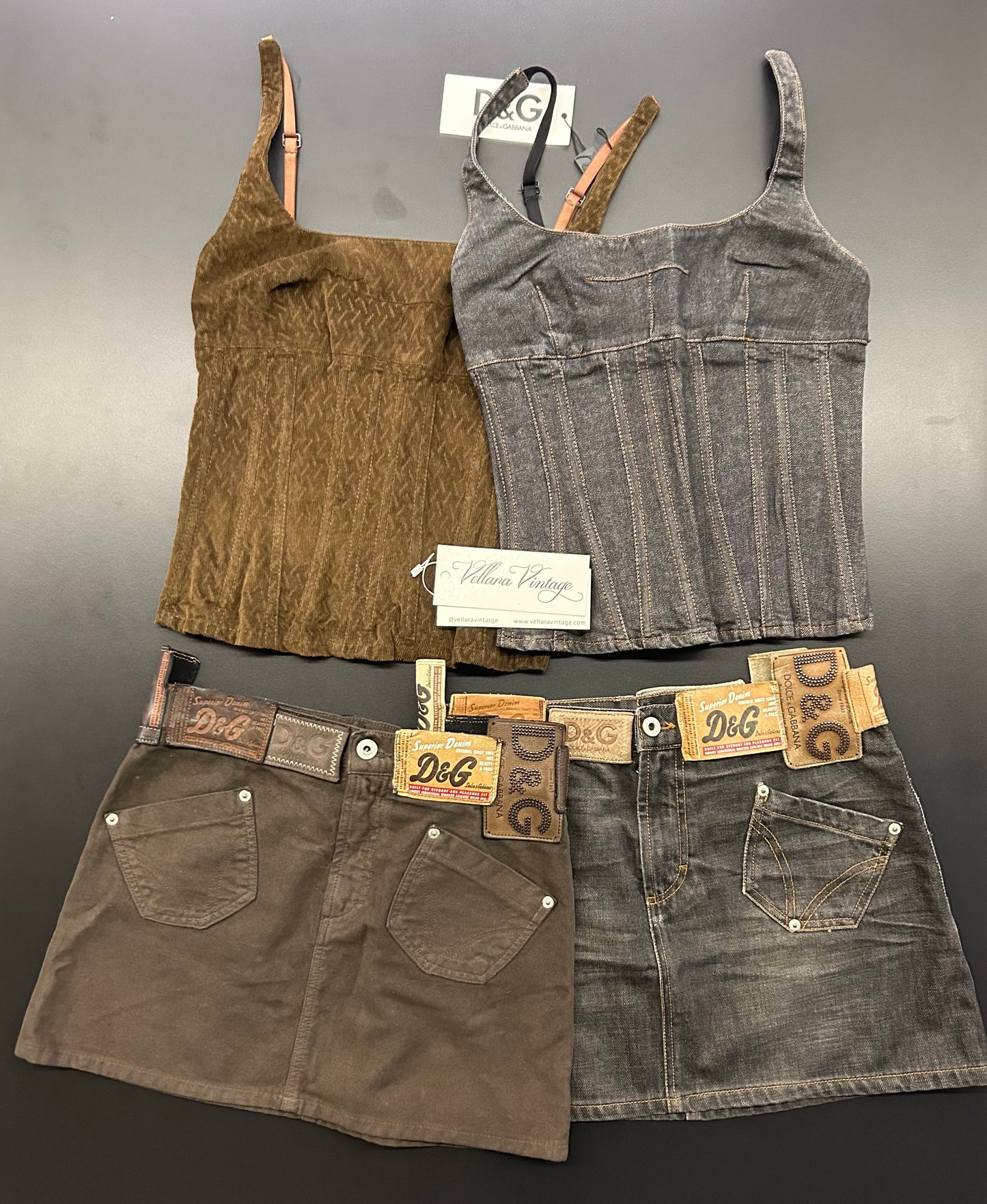 Dolce and Gabbana D&G Patch Sets - Skirt and Corset