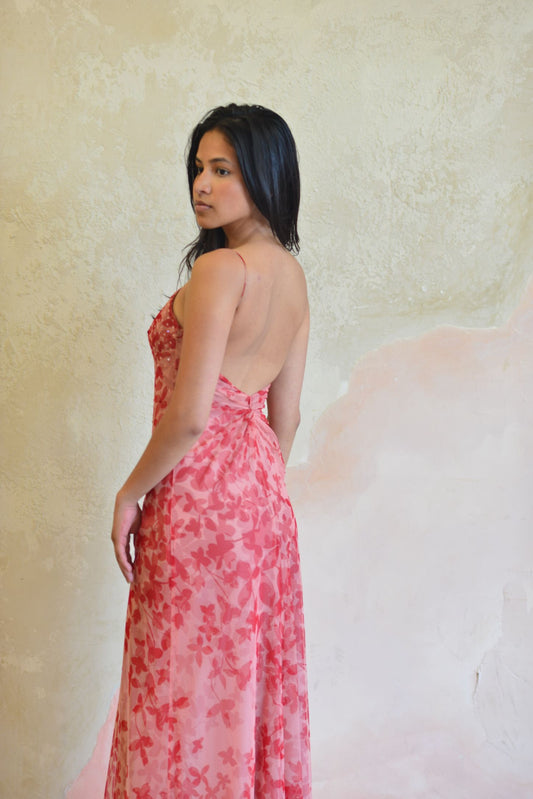 Pink Low Back Dress