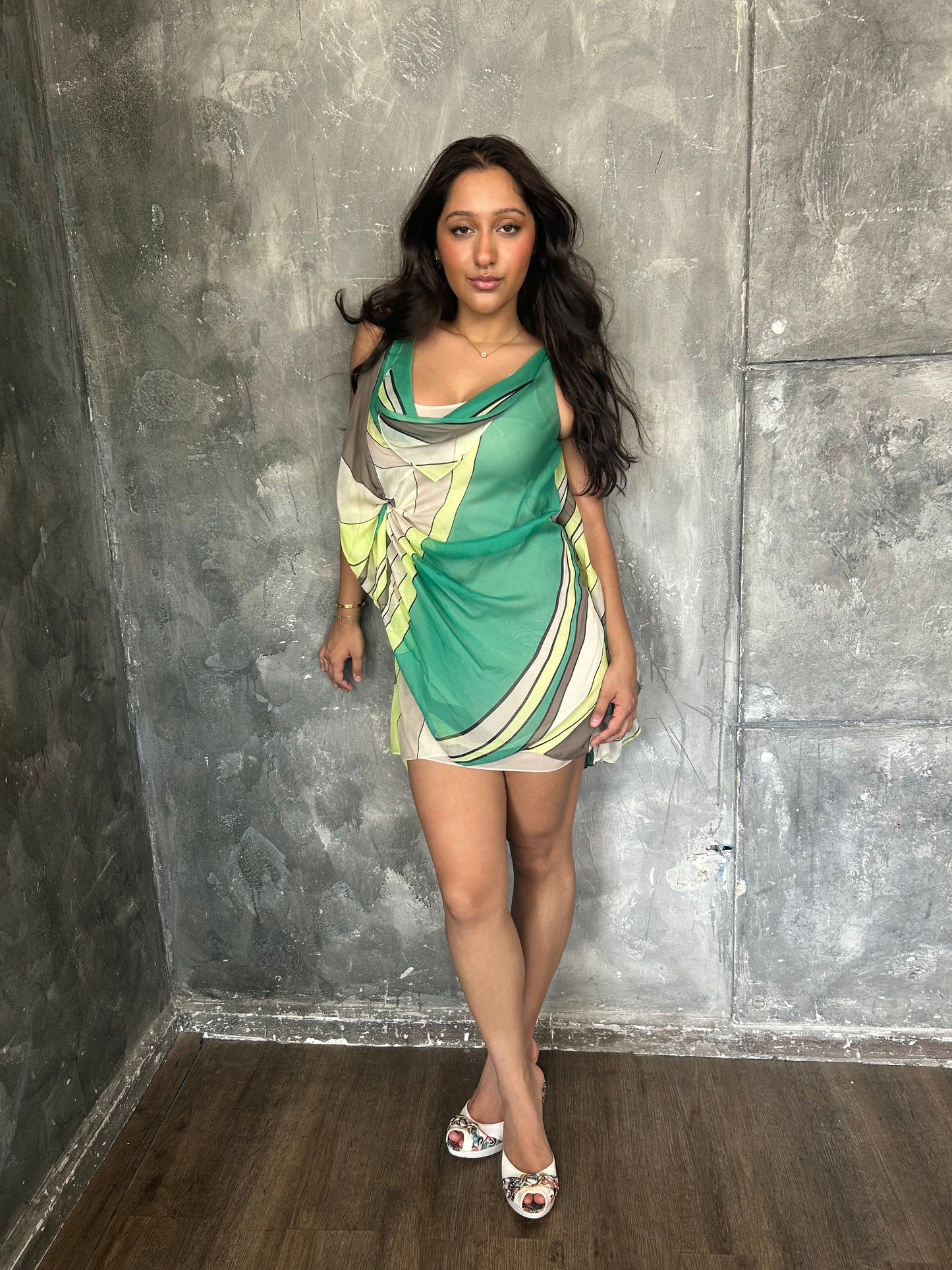 Silk Swirl Print DVF Mini Dress