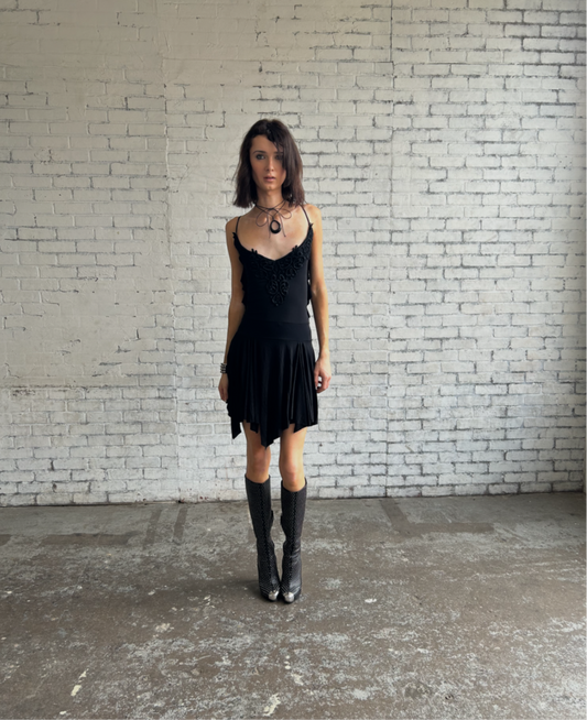 Black Backless Fairy Dress