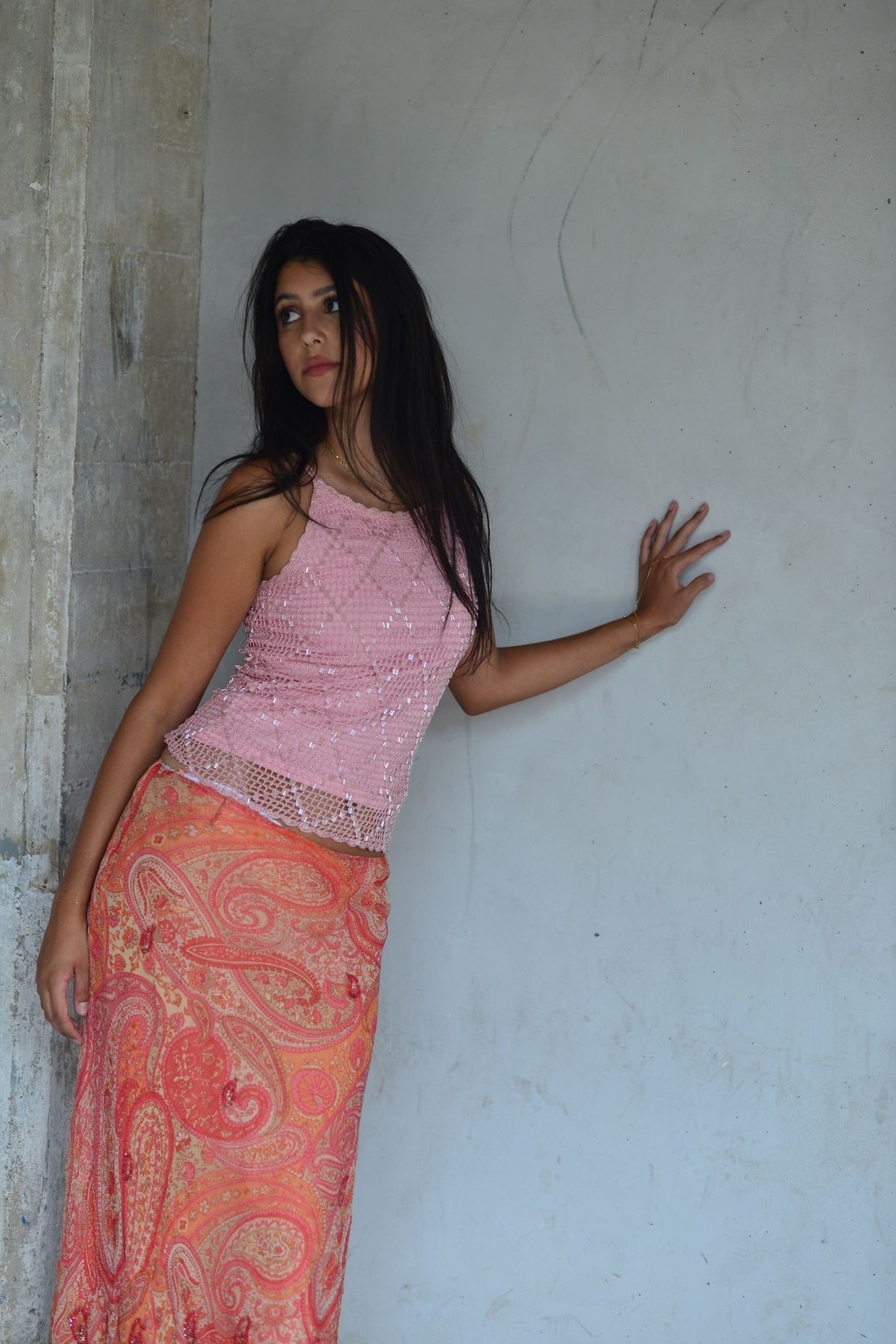 Beaded Crochet Tank Top