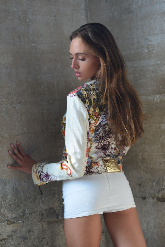 Cavalli Fitted Denim Jacket