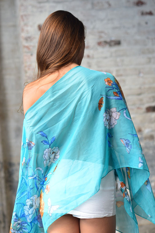 Poncho with Pearl beads