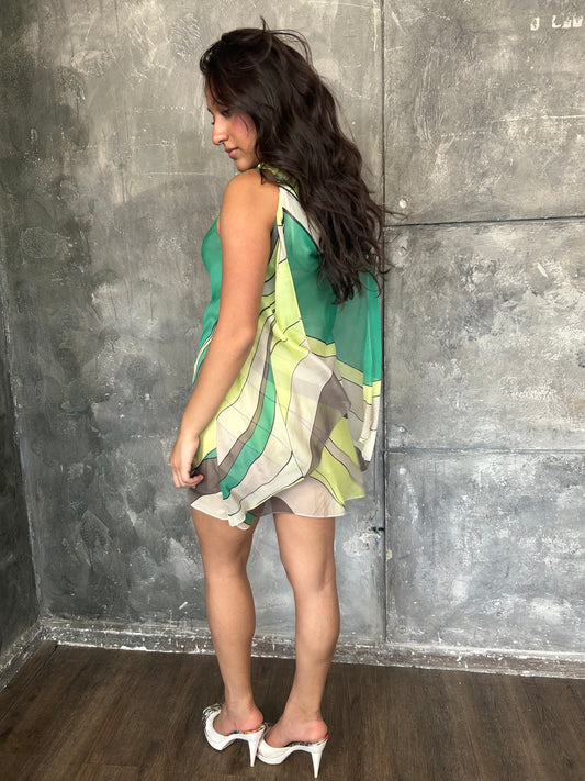 Silk Swirl Print DVF Mini Dress