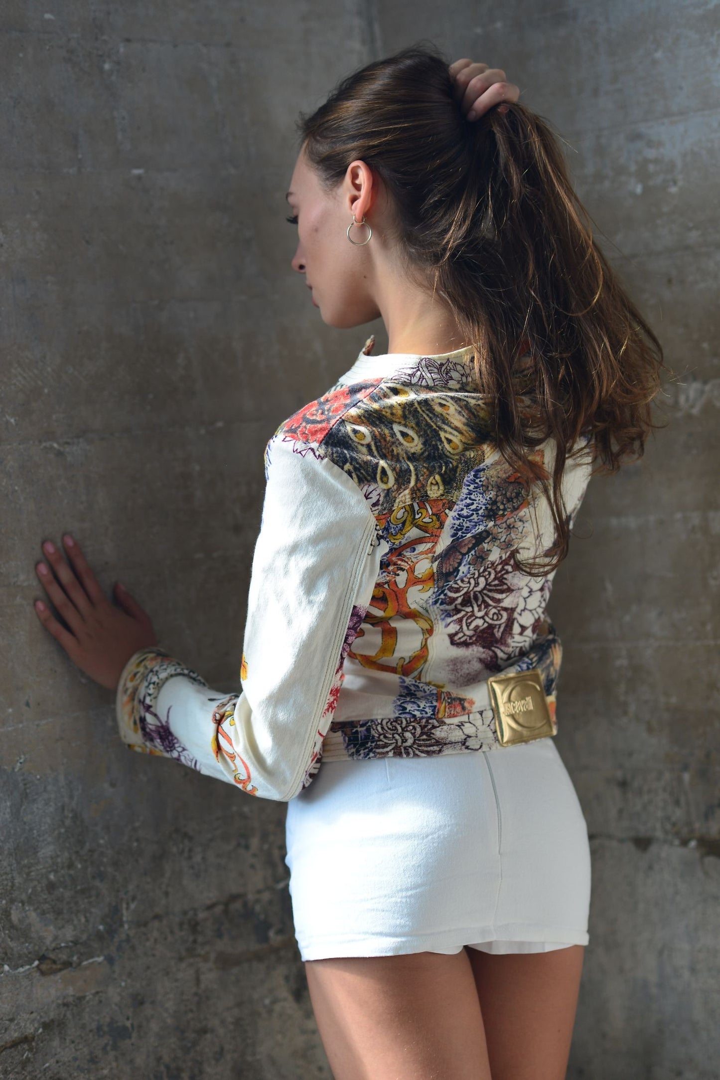 Cavalli Fitted Denim Jacket