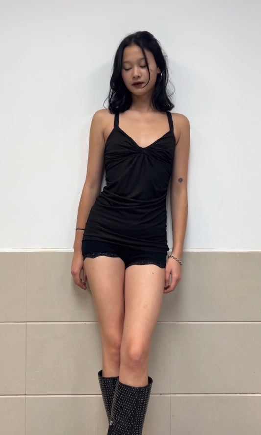 Charlotte Russe Black&Golden Sparkle Top