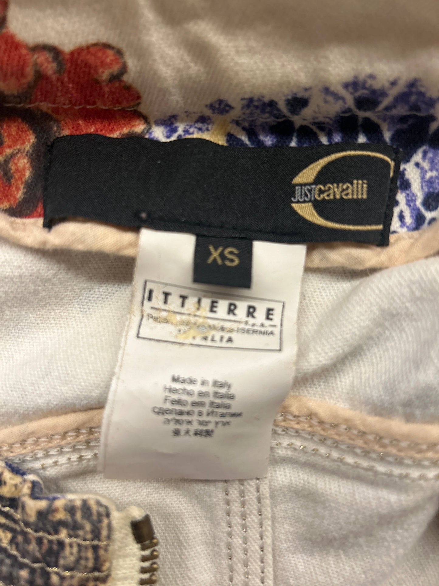 Cavalli Fitted Denim Jacket