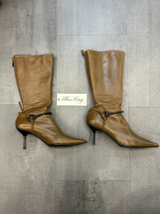 Gucci Tom Ford Tan Leather Boots