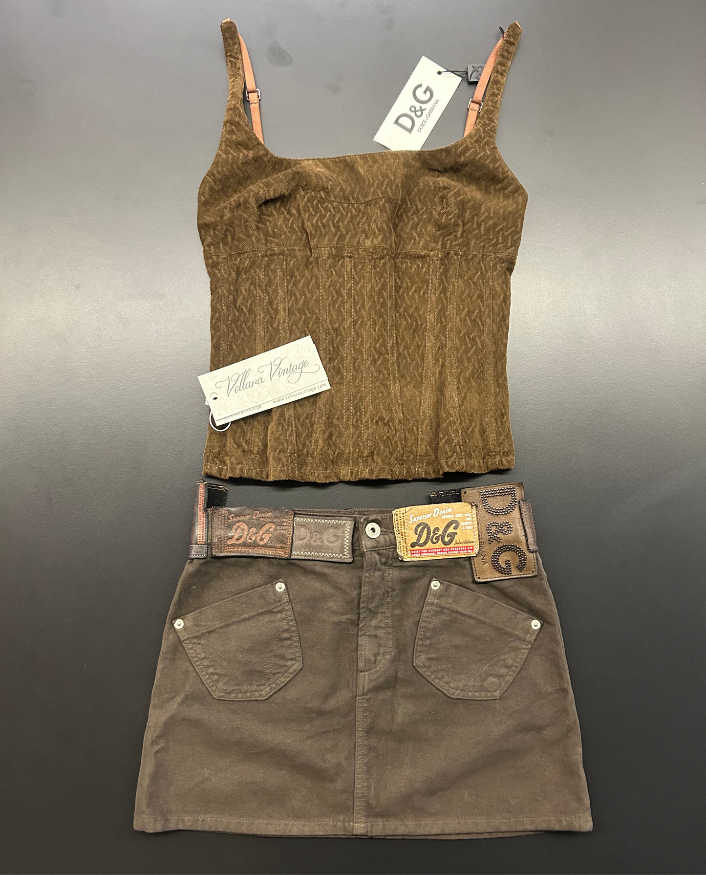 Dolce and Gabbana D&G Patch Sets - Skirt and Corset