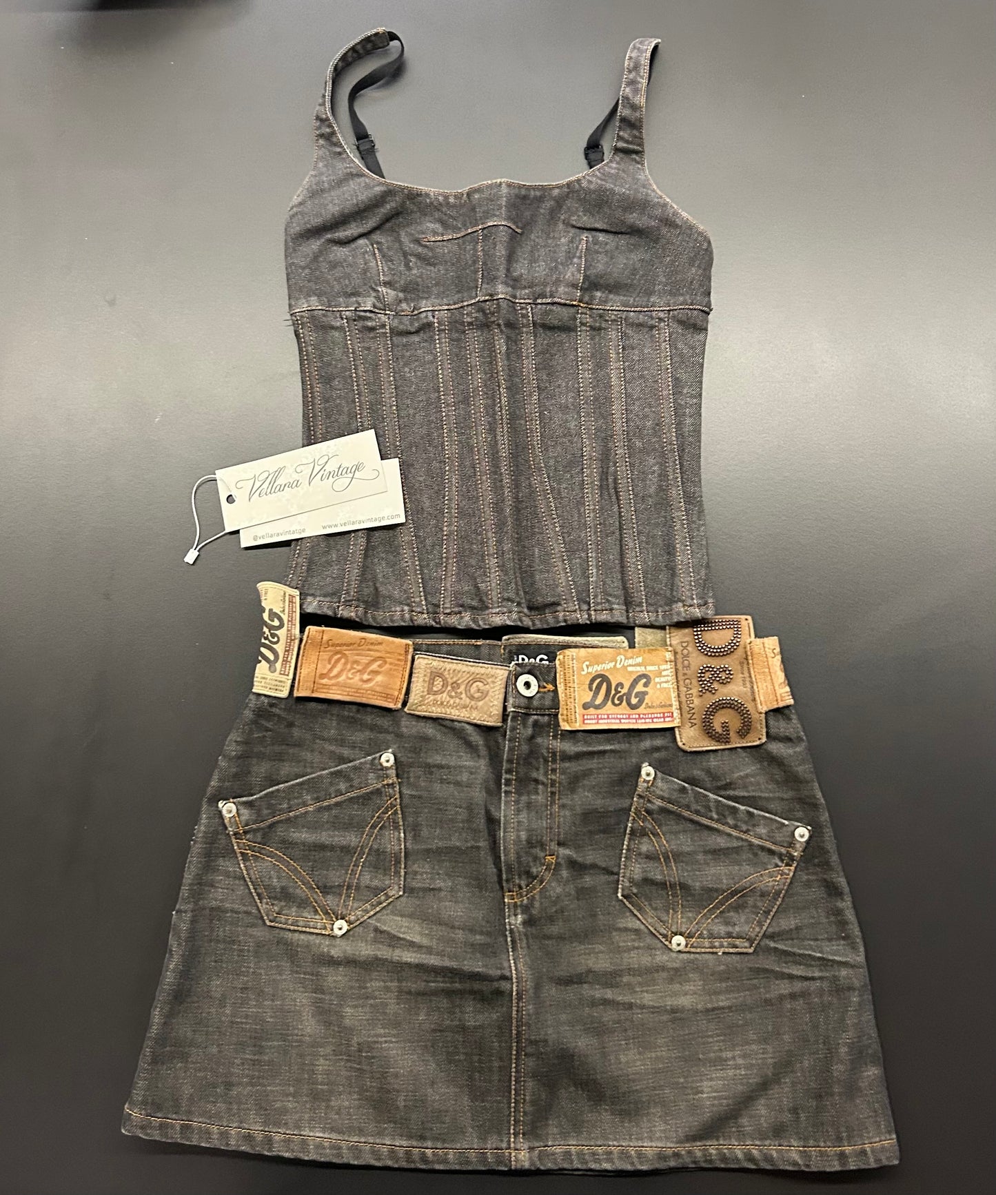 Dolce and Gabbana D&G Patch Sets - Skirt and Corset