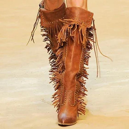 D&G Spring 2010 Leather Fringe Boots