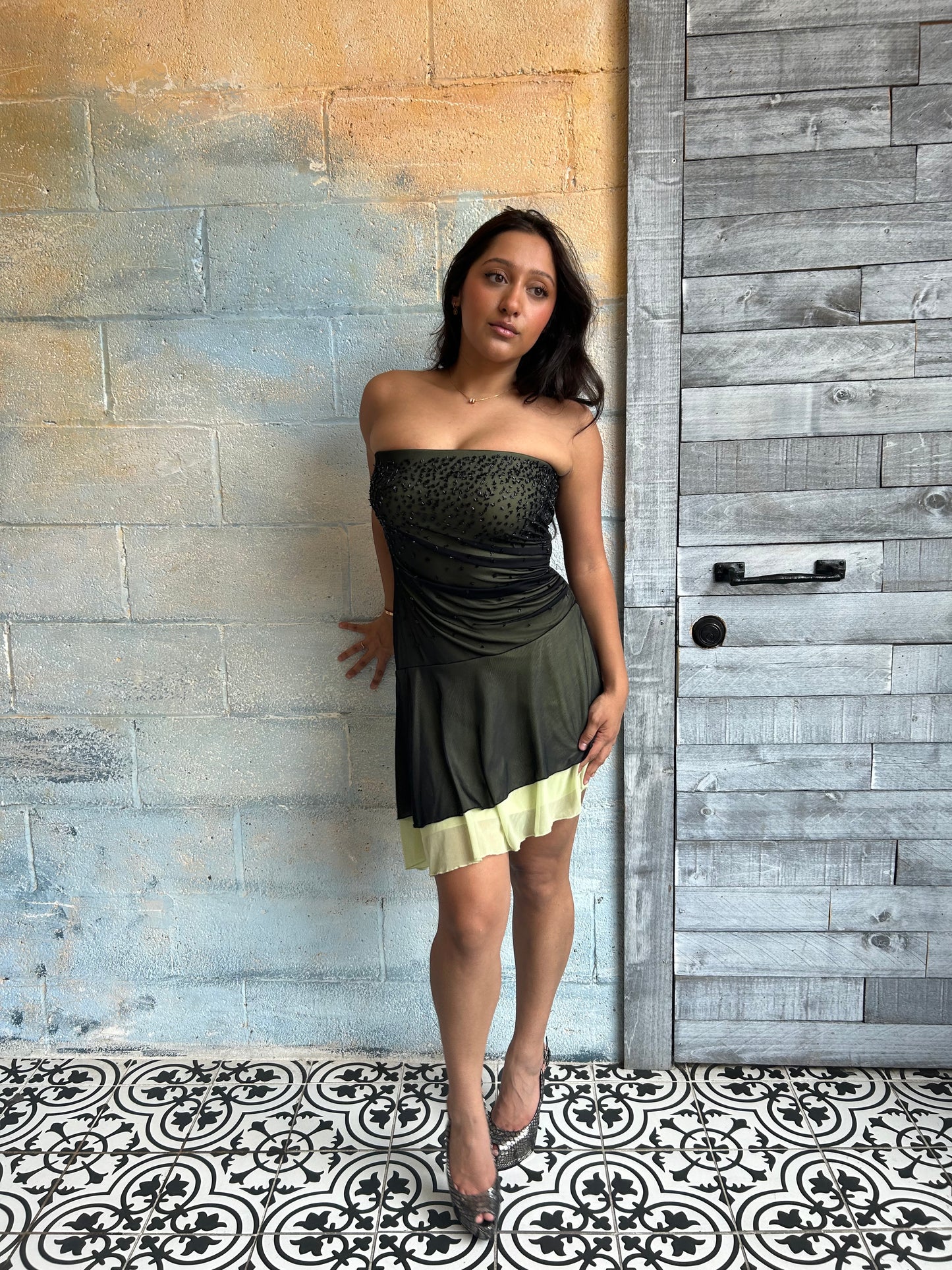 Strapless Beaded Fairy Mini Dress