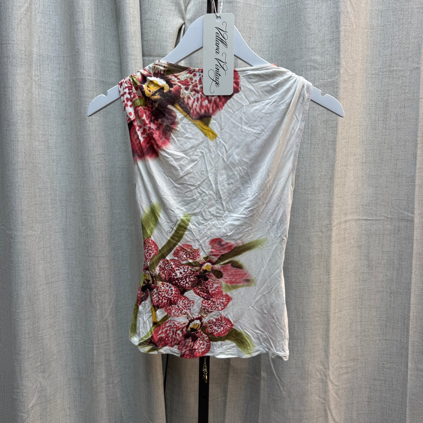 Roberto Cavalli S/S 2004 Floral Orchid Tank Top