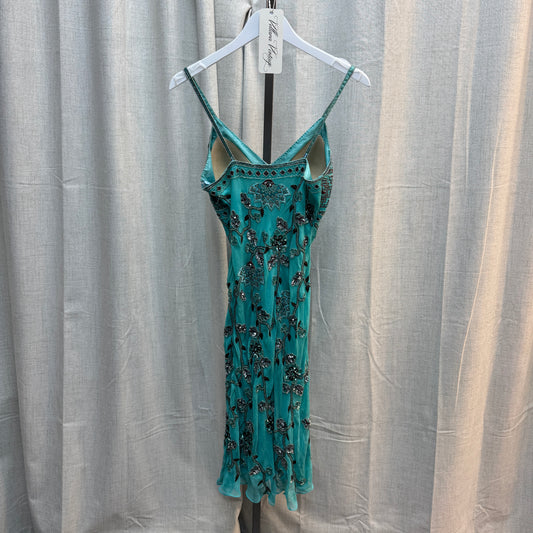 Aftershock Teal Beaded Midi Dress