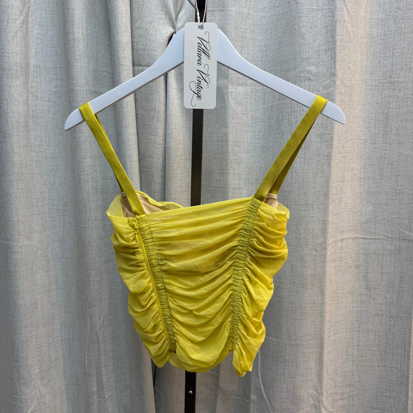 La Perla Yellow Layered Corset-Style Top