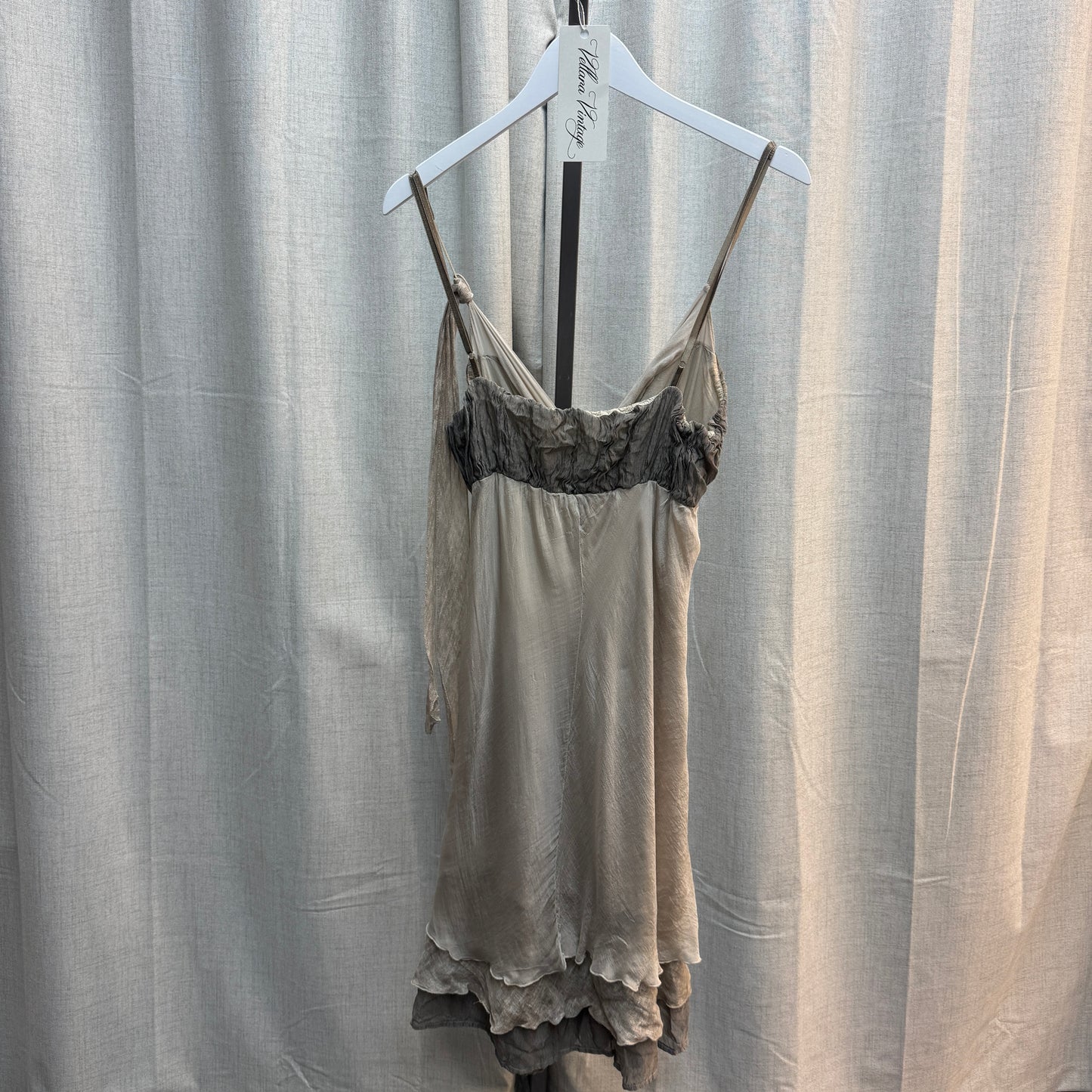 More by Siste's Gray Beige Bow Midi Dress