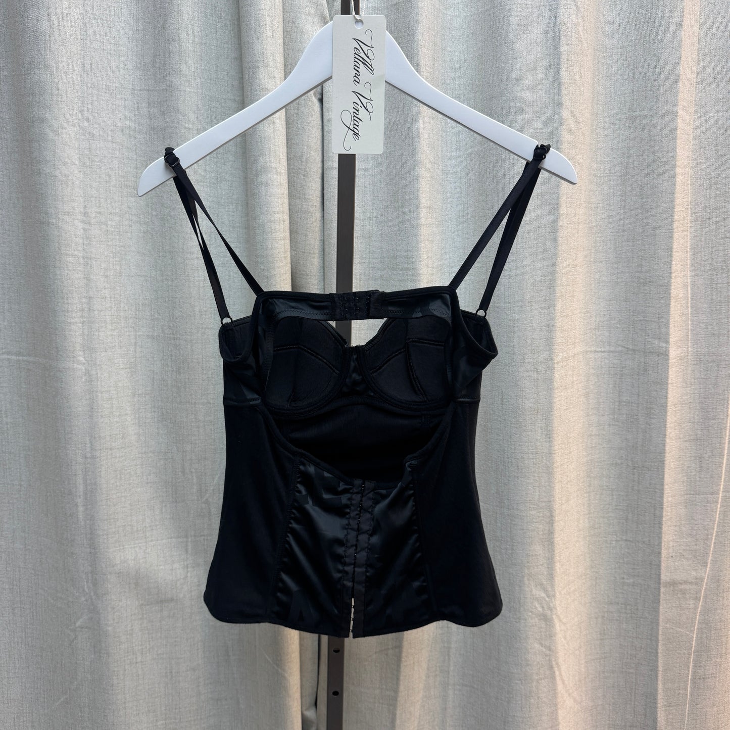 Dolce & Gabbana Logo Black Corset Top
