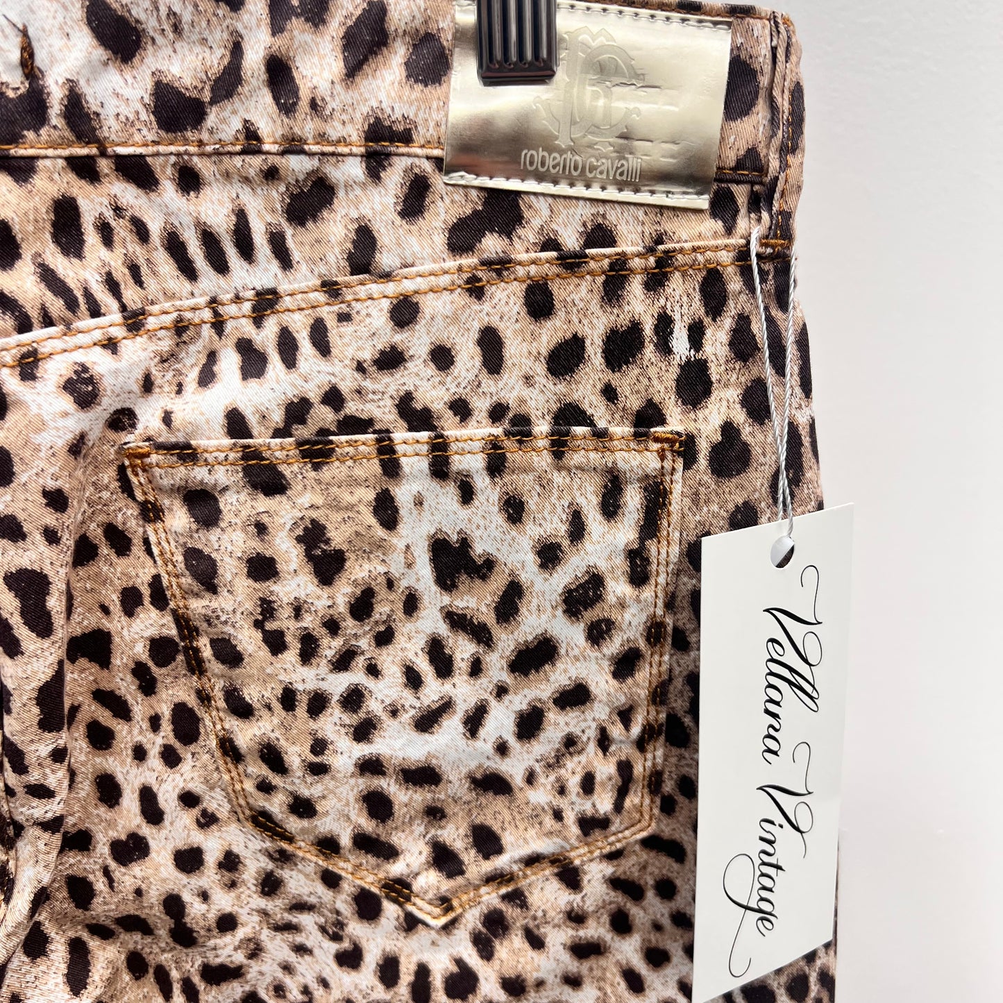Cavalli Leopard Print Skinny Jeans