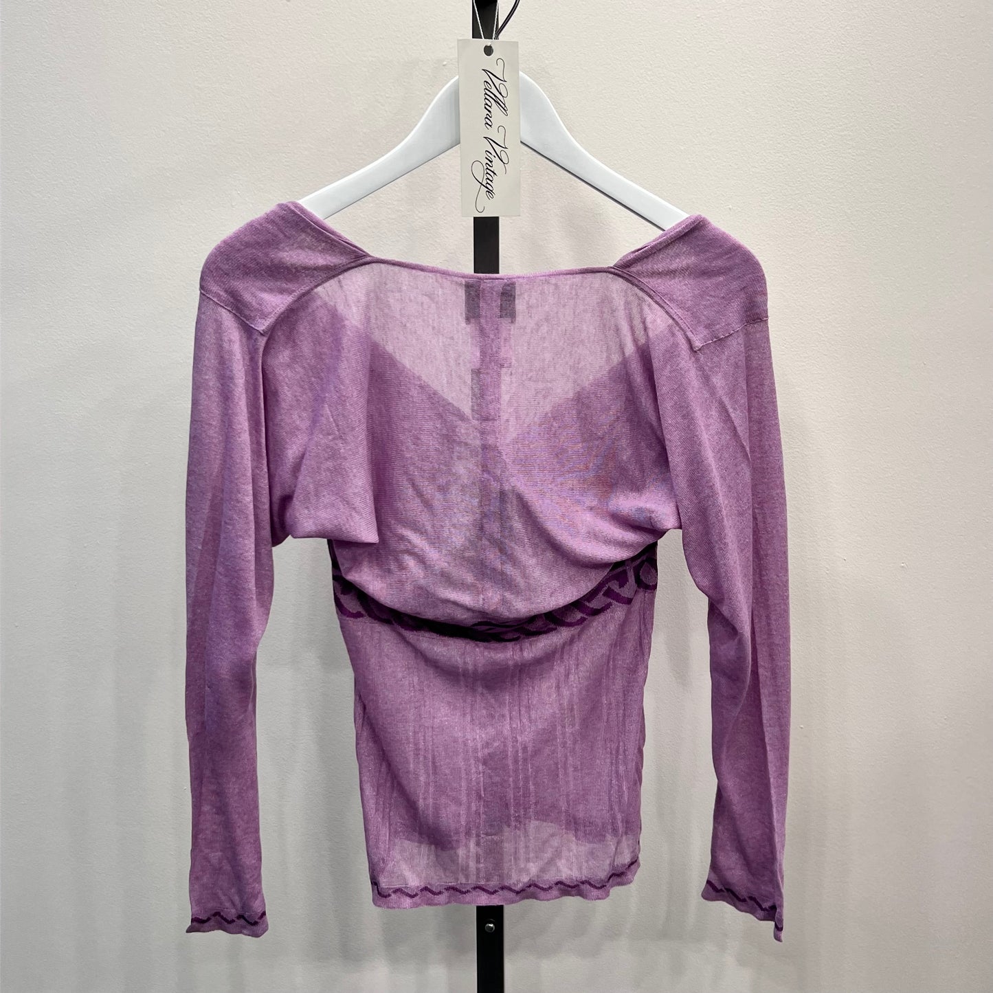 Purple Cavalli Knit 3/4 Sleeve Top