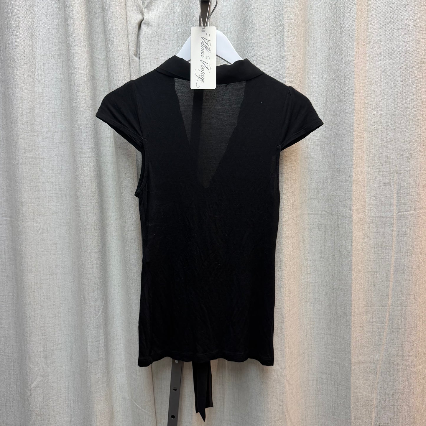 Naf Naf Paris Black Ruffled Blouse