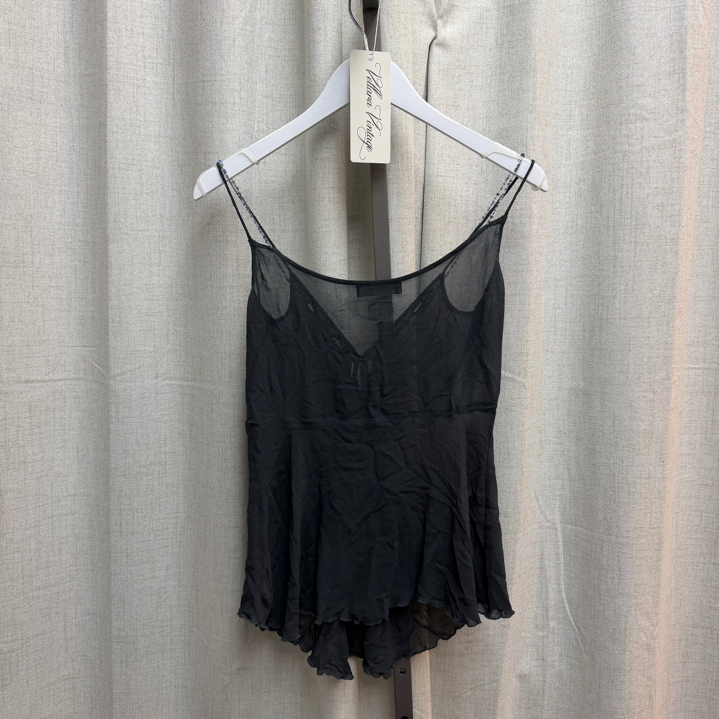 Antik Batik Charcoal Grey Silk Beaded Cami