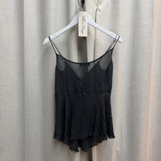 Antik Batik Charcoal Grey Silk Beaded Cami
