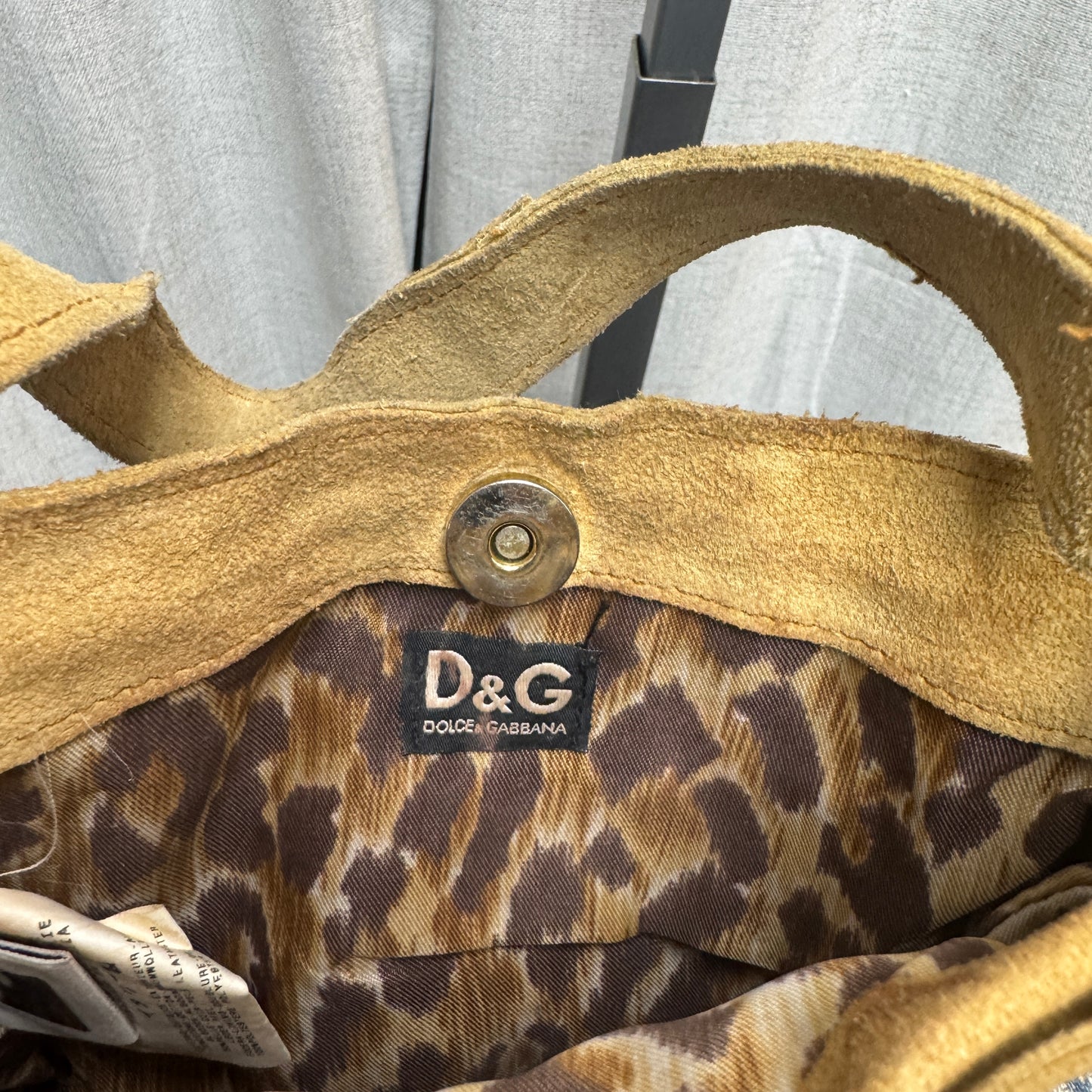 Dolce & Gabbana 2000s Denim and Suede Pocket Mini Shoulder Bag