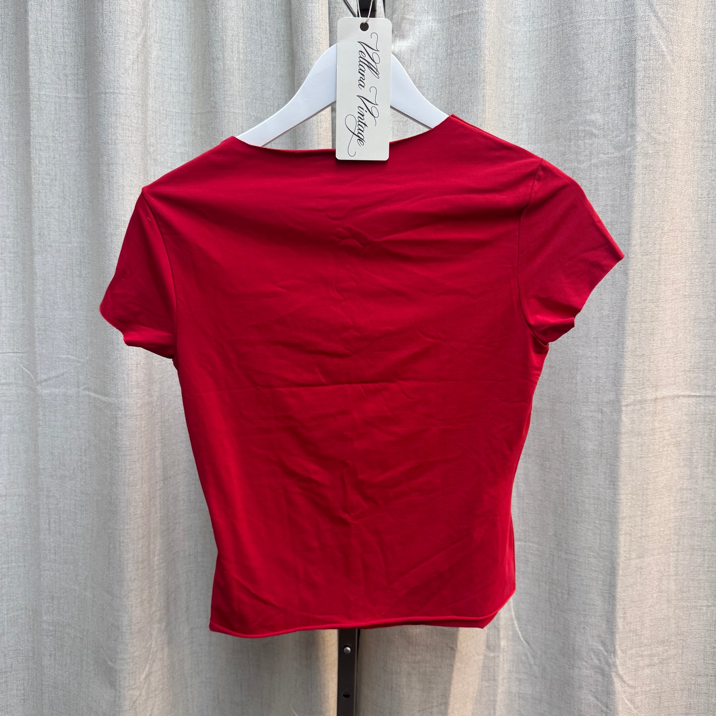 Moschino Jeans Red Cropped T-Shirt