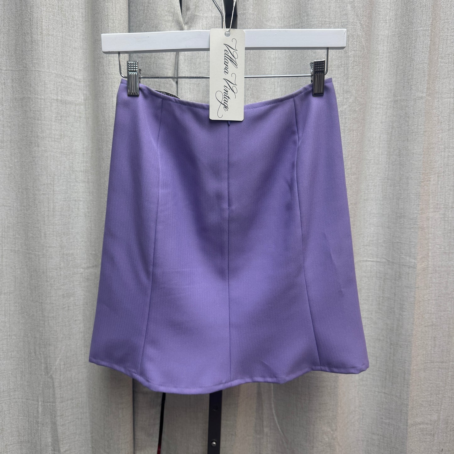 Miu Miu Purple Textured A-Line Mini Skirt