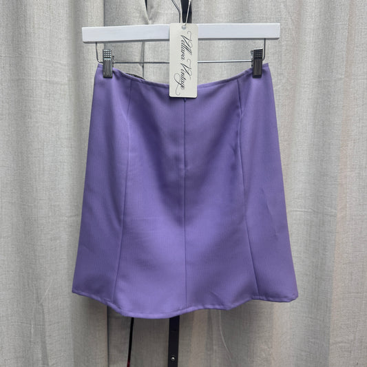 Miu Miu Purple Textured A-Line Mini Skirt