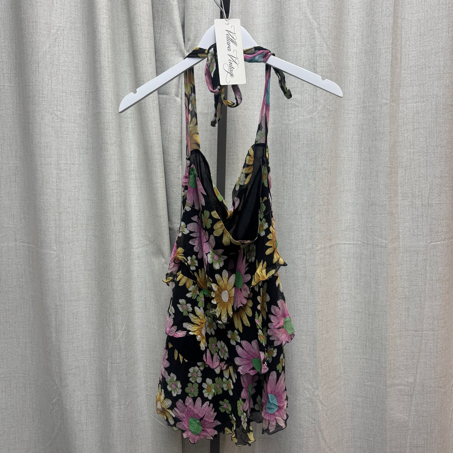 Blugirl by Blumarine Floral Layered Halter Mini Dress