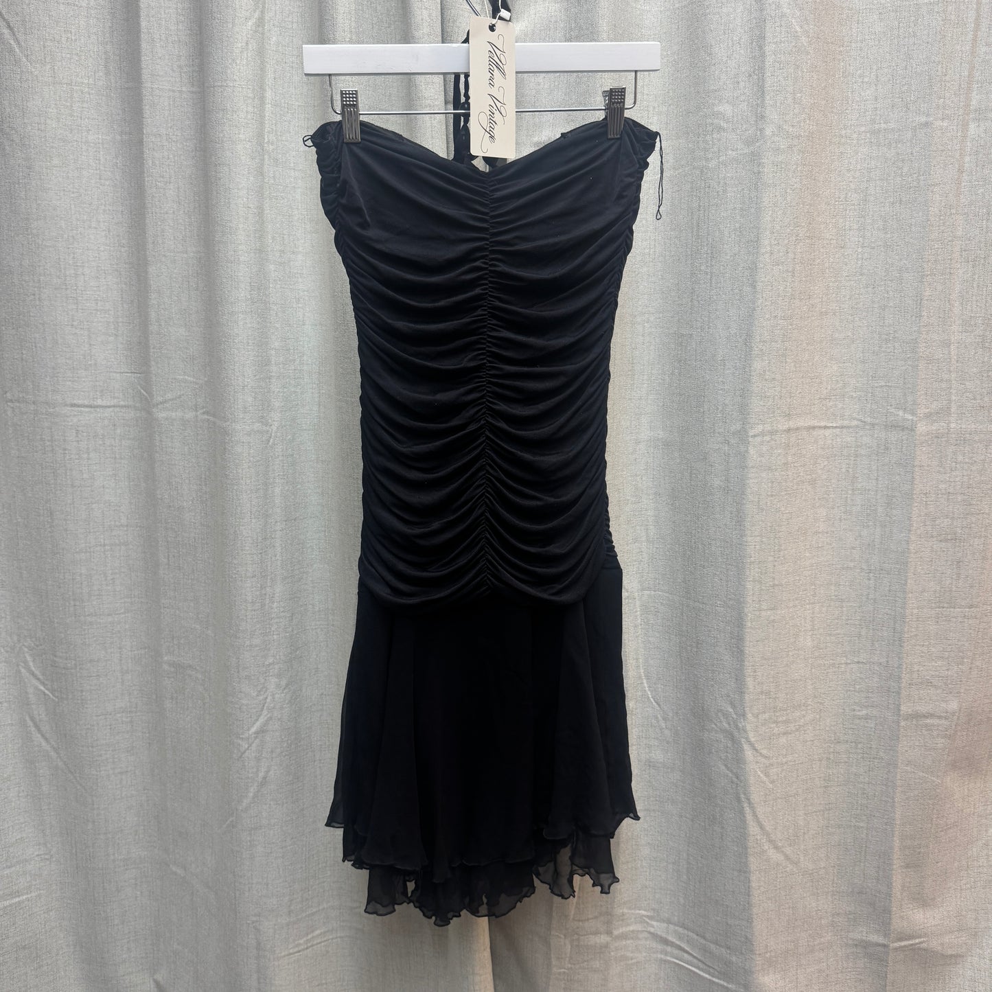 Renato Nucci Ruched Black Halter Dress