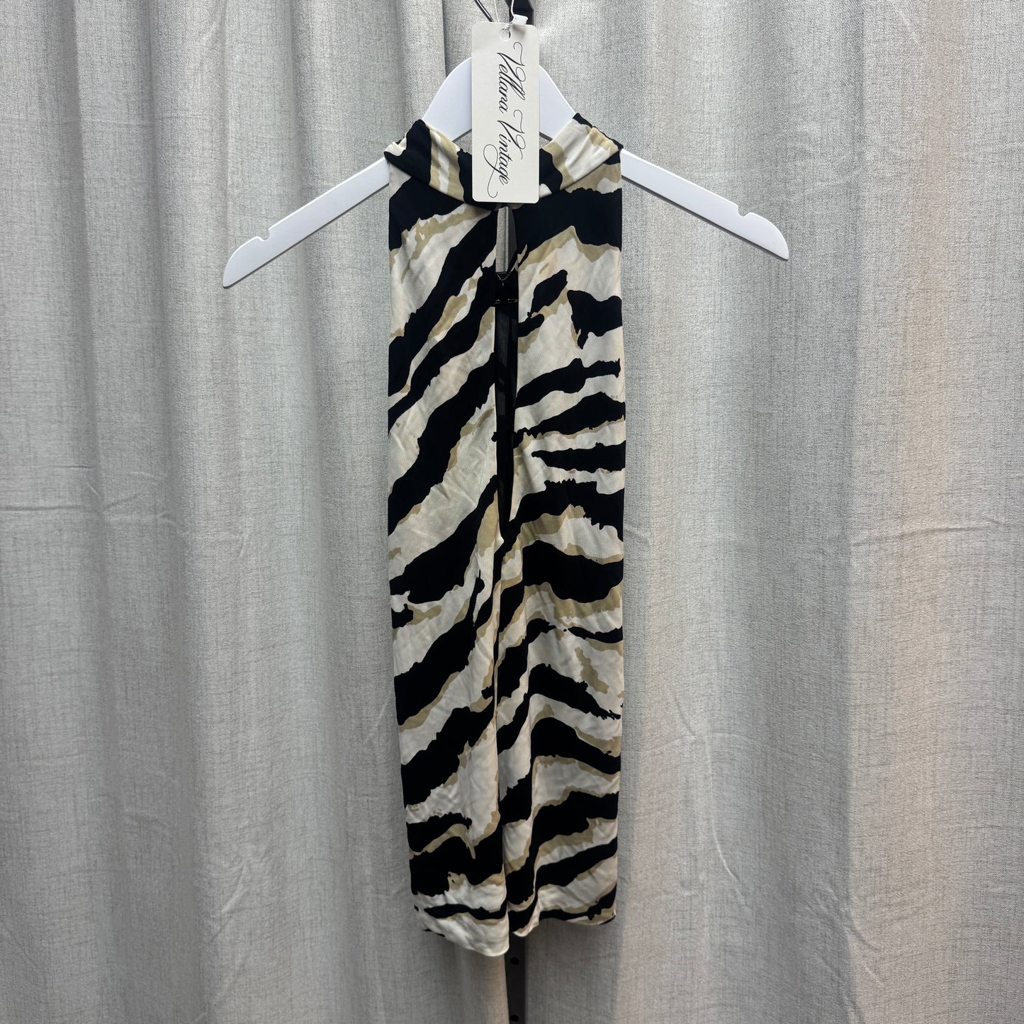Gucci Zebra Print Buckle Halter Tank Top