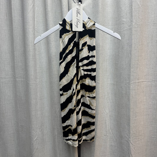 Gucci Zebra Print Buckle Halter Tank Top