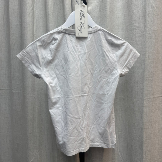 See by Chloé White Cropped Logo Tee