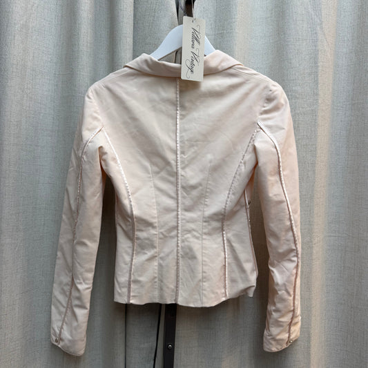 Baby Pink Corset Blazer Top with Long Sleeves