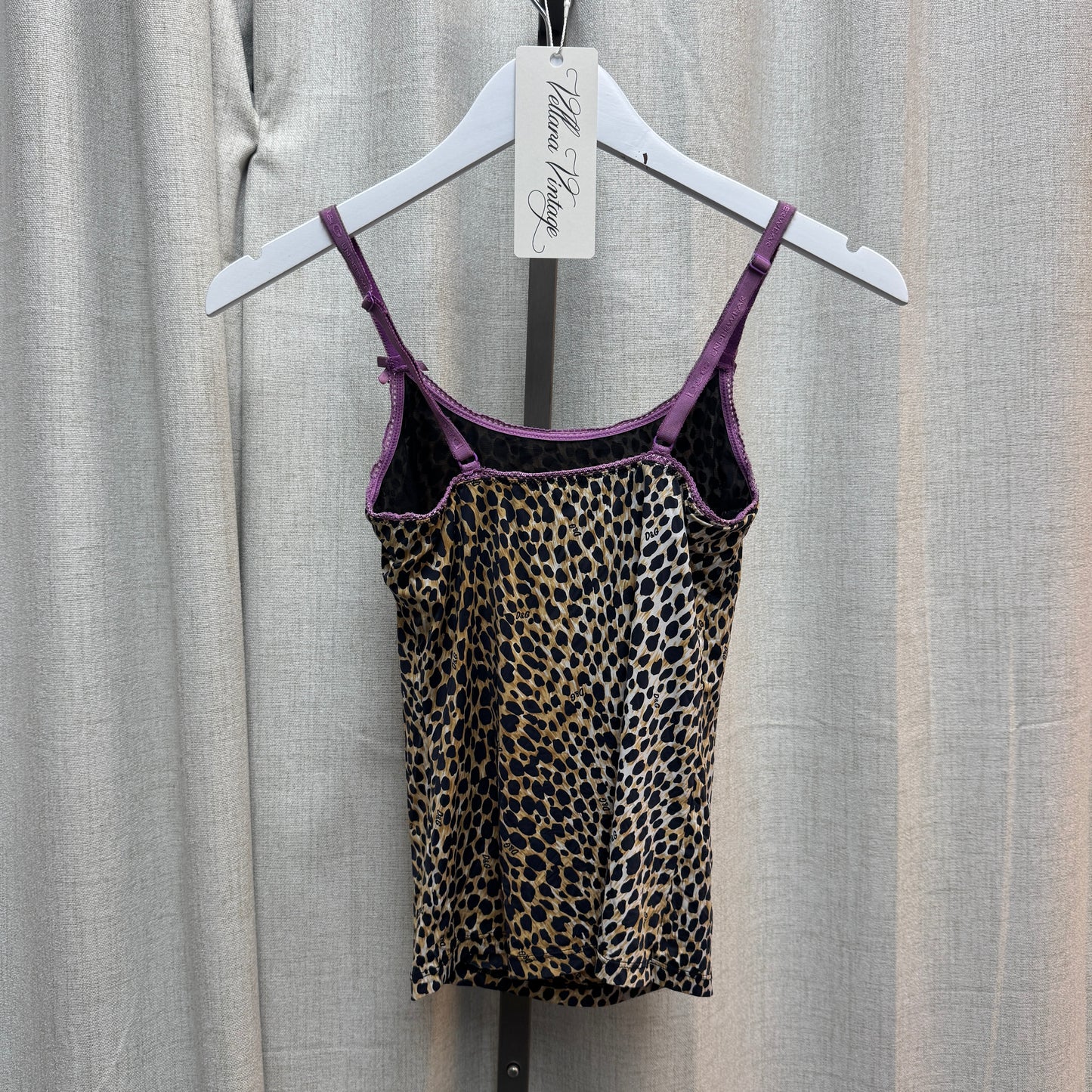 D&G Cheetah Print Purple Tank Top