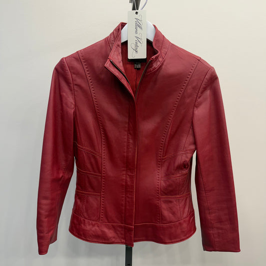 Red Moto Leather Jacket