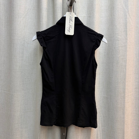 Black Button Down Blouse with Pockets