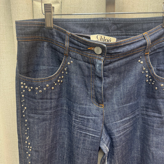 Chloé S/S 2001 by Stella McCartney Studded Flare Jeans