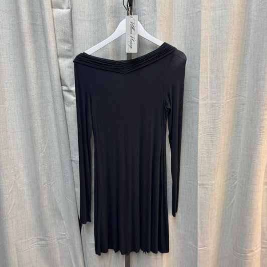 Faded Blue and Silver Long Sleeve Fringe Dress