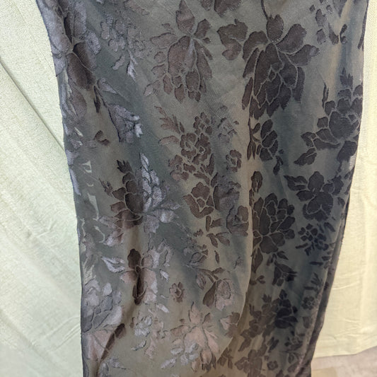 Black Floral Mesh Maxi Dress